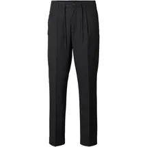 Selected Homme Herren Hose SLH190-REG TAPERED LEROY PLEAT Tapered Fit Schwarz L