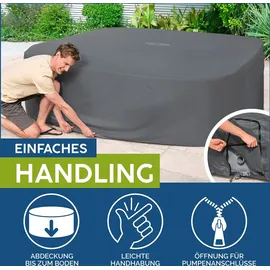 BESTWAY Xtras EnergySense Plus Thermo-Komplettabdeckung grau 230 x 230 x 71