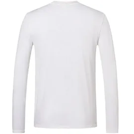 super.natural Herren Casual Rib Bio J Longsleeve (Größe L, weiss)