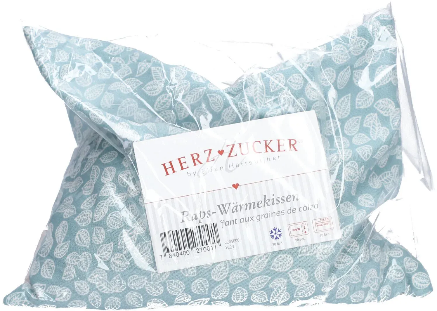 Herzzucker® Wärmekissen mit Rapssamen 26 x 21 cm Blätter