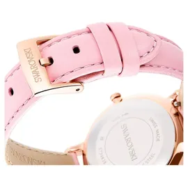 Swarovski Teddy 5739838 Edelstahlgehäuse Roségoldplattiert Lederarmband Rosa