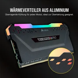 Corsair Vengeance RGB PRO schwarz DIMM Kit 32GB, DDR4-3600, CL18-22-22-42 (CMW32GX4M2Z3600C18)