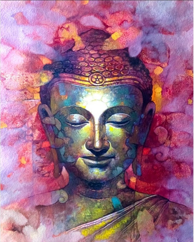Diamond Painting "Pink Buddha" 40 X 50 Cm