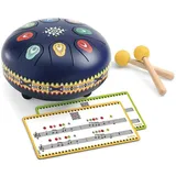 Djeco Kindertrommel Zungentrommel 8 Töne 1 blau