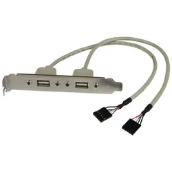 StarTech.com 2-Port USB A Slotblech-Adapter (Buchse)