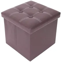 Mobili Rebecca Sitzwürfel mit Stauraum Kunstleder 30 x 30 x 30 cm Braun
