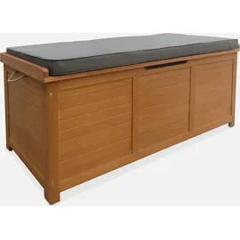 sweeek Gartentruhe 200 l 125 x 60 x 96 cm Braun