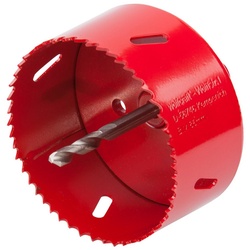 WOLFCRAFT Lochsäge, Ø: 86 mm, Schnellarbeitsstahl/Bimetall - rot