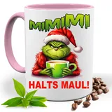 Tasse mit Lustigem Spruch,Muffel MiMiMi, Weihnachten |Geschenk Idee| Kaffee Tee Bürotasse | Fototasse, Motivtasse | Kaffeetasse, Teetasse |Keramik (Rosa)