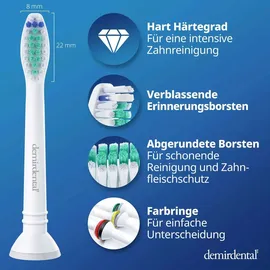demirdental Aufsteckbürste Hart 8 St.
