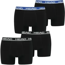 HEAD Herren Boxershort Basic Boxer 4er 6er 8er Multipack in S Schwarz 005 &  Schwarz / Blau 008