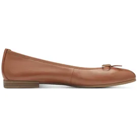 TAMARIS Damen, Ballerina Leder flach, braun, 40 EU