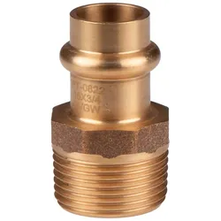 Kupfer Pressfitting Übergang aus Rotguss 15 mm - 3/4