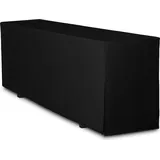 TexDeko Biertischhusse Premium für Bierzeltgarnitur 220 x 50cm Blickdicht waschbar nur Tisch (Schwarz)