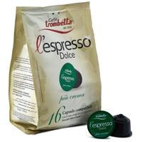 Caffè Trombetta L'Espresso Dolce kompatible Nescafè Dolce Gusto, Più Creme - 16 Kapseln (1er Pack)