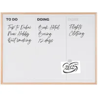 Bi-Office KanBan Planertafel, magnetisch, trocken abwischbar, Kiefernholzrahmen, 60 x