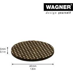 WAGNER Topffüße 4tlg. Set - Ø 40 x 3 mm, selbstklebend, Wollfilz mit Anti-Rutsch-Funktion, Kratzschutz - 20079899