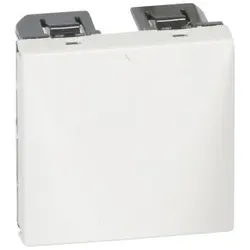 Legrand 077550 Kabelauslass 2-modulig, ohne Klemmen, mit Zugentlastung. Weiß 1