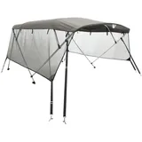 vidaXL 3-Bow Bimini-Top mit Mesh-Seitenteilen 183x(137-152)x137 cm