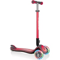 Globber Elite Deluxe mit Leuchtrollen red