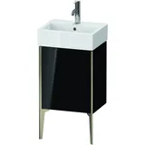 Duravit XViu Waschtisch-Unterschrank XV4531LB140 43,4x33,4x49,3cm, champagner matt, Tür links, schwarz hochglanz