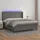 vidaXL Boxspringbett mit Matratze & LED Grau 180x200 cm Kunstleder