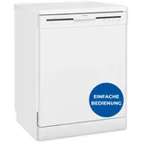 GGV Exquisit Exquisit Geschirrspüler, Spülmaschine, Freistehend, 12 Maßgedecke, Geschirrspüler 60cm, GSP56012-030E weiss