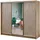 masseno Schiebetürenschrank DRAVEN 250 x 215 x 60,5 cm Braun