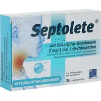 TAD Pharma Septolete mit Eukalyptus-Geschmack 3 mg/1 mg Lutschtabletten