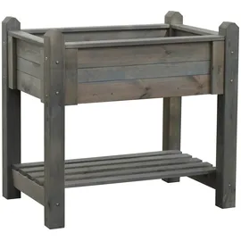 Promadino Kräuterbeet auf Beine 90 x 60 x 85 cm grau