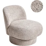 Beliani Drehsessel AYLO Bouclé 0 x 0 x 0 cm Taupe