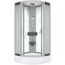 AcquaVapore D58-50M1-EC Komplettdusche mit 2K Scheiben Versiegelung 90 x 90 cm Weiß