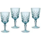 Nachtmann Nachtmann, 2-teiliges Weingläser-Set, Blaue Cocktailgläser/Weingläser, Kristallglas, 355 ml, Aqua, Noblesse Colors, 105219