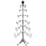 vidaXL Metall-Weihnachtsbaum für Dekorationen Schwarz 180 cm