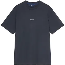 T-Shirt, mit Labeling vorne mittig, Gr. XXL, dunkelblau, , 43159924-XXL