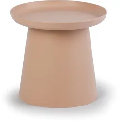 Kunststoff-Kaffeetisch FUNGO, Durchmesser 500 mm, ziegelrot