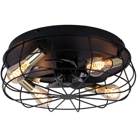 STARLUNA Deckenventilator 48,5 cm Metall Schwarz