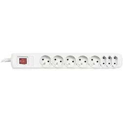 Activejet APN-8G/3M-GR, 3 m, Drinnen, Typ C, Typ E, Typ E, Kunststoff, Grau