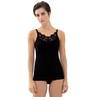 MEY Organic Cotton Spaghetti Top Schwarz Baumwolle Medium Damen