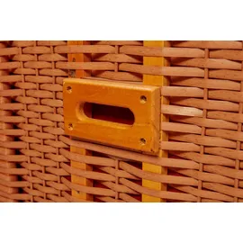 Intergrill Webavita Strandkorb 2-Sitzer Sophia Ostsee Rot Weiß Nadelstreifen