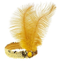 Haarband "Feder", gold