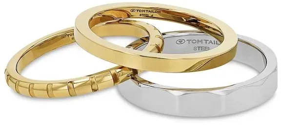 TOM TAILOR Damen Steckring aus Edelstahl mehrfarbig, bunt, Gr. 56/18