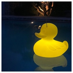 Licht-Trend Dekolicht Schwimmfähige Akku-LED-Lampe Duck-Duck XL Gelb Weiß weiß