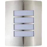 Licht-Erlebnisse Wandlampe außen Edelstahl 1er Set E27 IP44 Silber