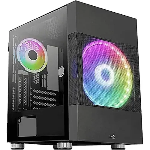 AeroCool Atomic Mini Tower (mATX, Mini-ITX), PC Gehäuse, Schwarz