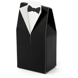 PartyDeco 10 Geschenkboxen Bräutigam 5x3x9,5cm Gastgeschenke Hochzeit Geschenkschachtel Geschenkverpackung Mitgebsel