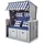 My Flair Strandkorb, 2-Sitzer, inkl. LED-Beleuchtung, grau