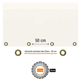 Boni-Shop® Gewebeplane 5 x 7 m Weiß