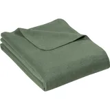 Erwin Müller Baumwolle Wohndecke in grün | Gr.: 150 x 220 cm