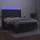 vidaXL Boxspringbett mit Matratze & LED Dunkelgrau 140x200 cm Samt